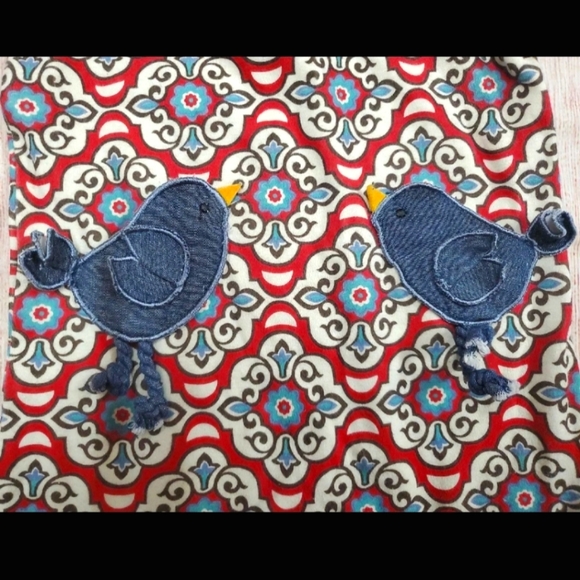 Mud Pie Romper Denim Collar and Applique GUC Size 9-12 Months - Picture 3 of 3